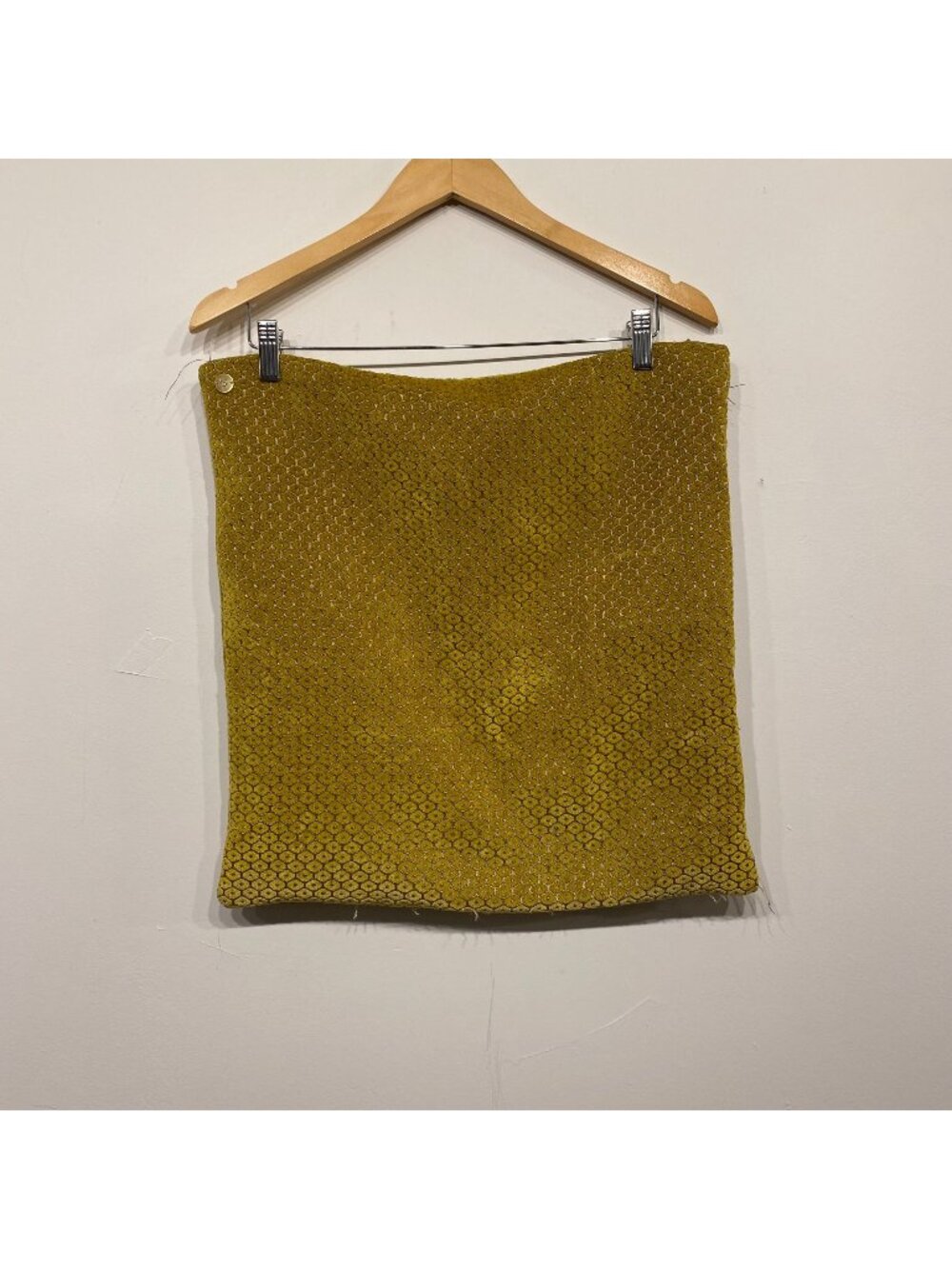 West Elm Gold Velvet Square Accent Pillow Case